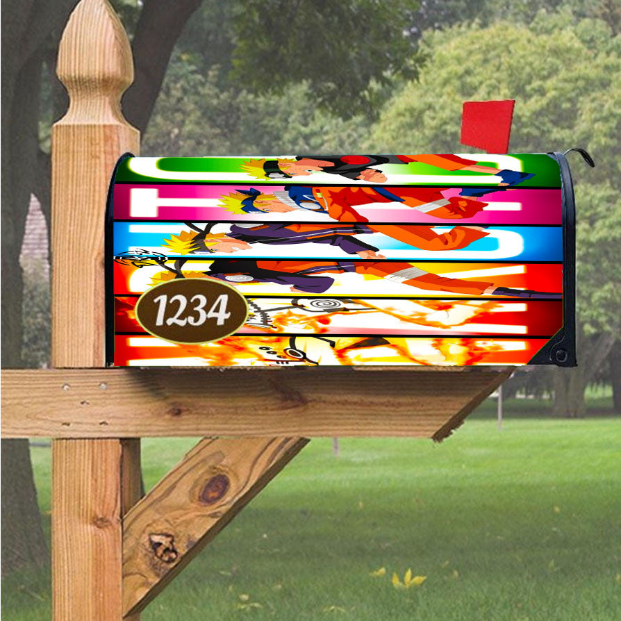 Naruto Uzumaki Growth Magnetic Mailbox Cover 18" X 21" Outdoor Decor