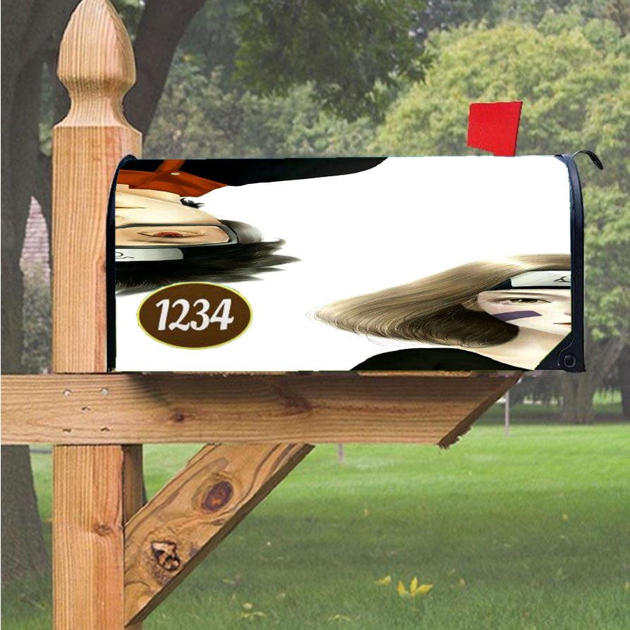 Naruto X Hinata Half Face Magnetic Mailbox Cover 18" X 21" Outdoor Decor