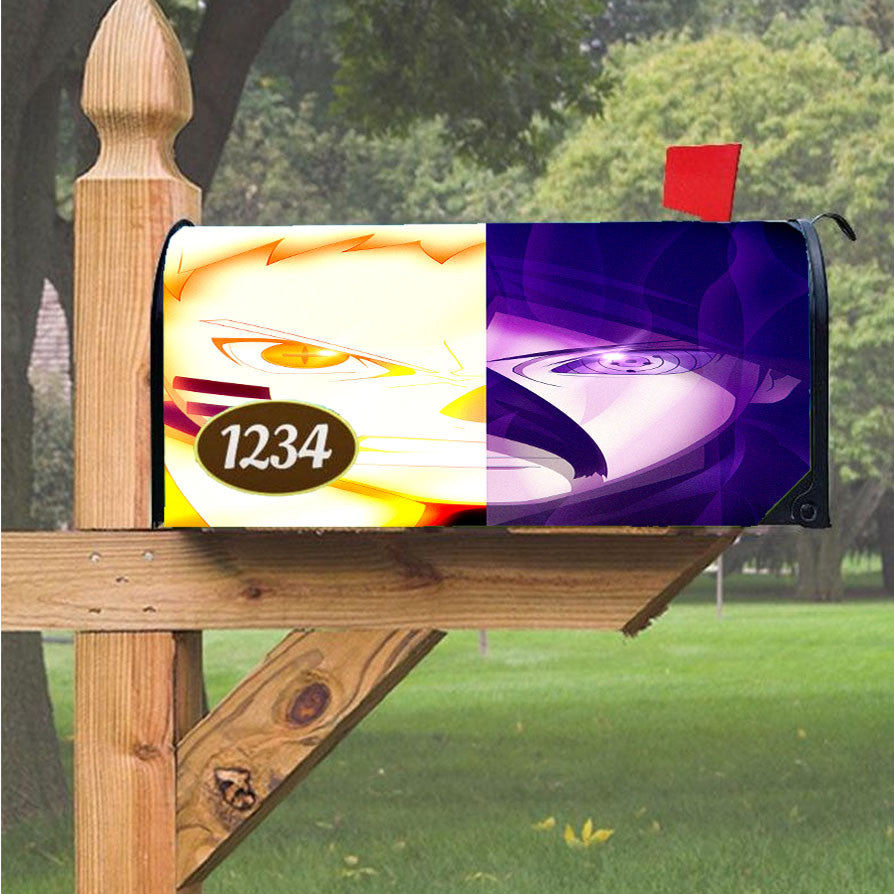Naruto X Uchiha Sasuke Magnetic Mailbox Cover 18" X 21" Outdoor Decor