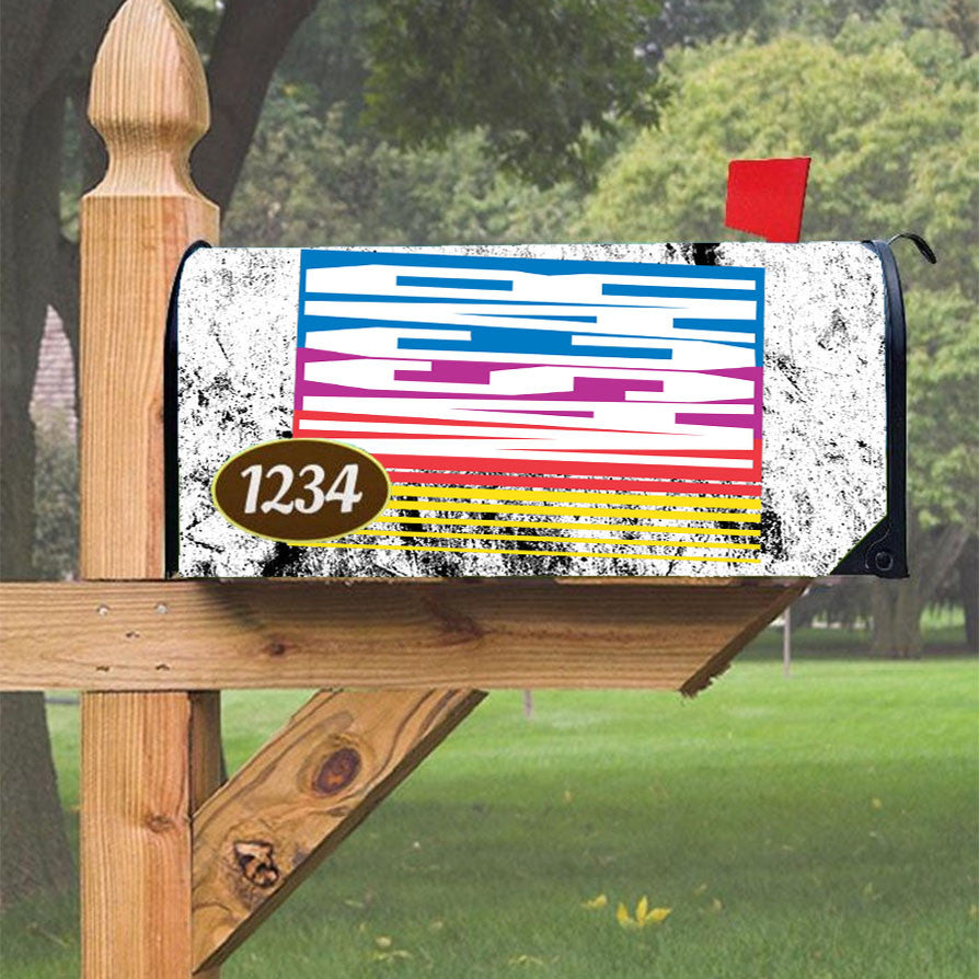 Nascar Grunge Logo Magnetic Mailbox Cover 18" X 21" Outdoor Decor