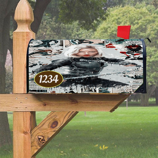 Natasha Black Widow Comic Painting Artwork Wallpaper Magnetic Mailbox Cover 18" X 21" Outdoor Decor