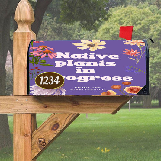 Native Plants Magnetic Mailbox Cover 18" X 21" Outdoor Decor