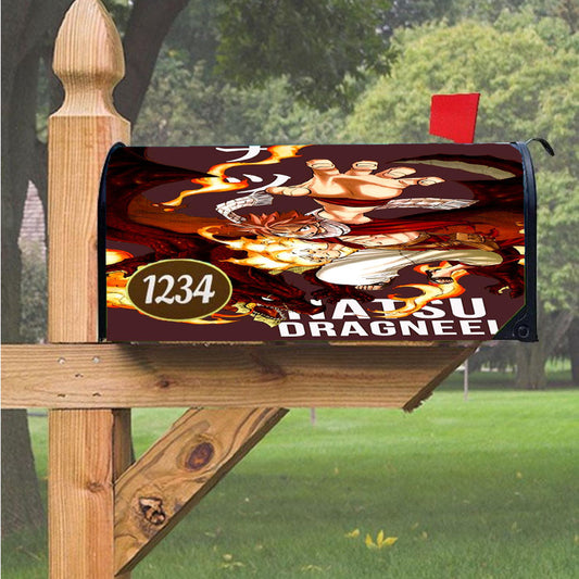 Natsu Dragneel Fairy Tail Magnetic Mailbox Cover 18" X 21" Outdoor Decor