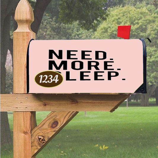 Need More Sleep Funny Tumblr Graphic Pink Magnetic Mailbox Cover 18" X 21" Outdoor Decor