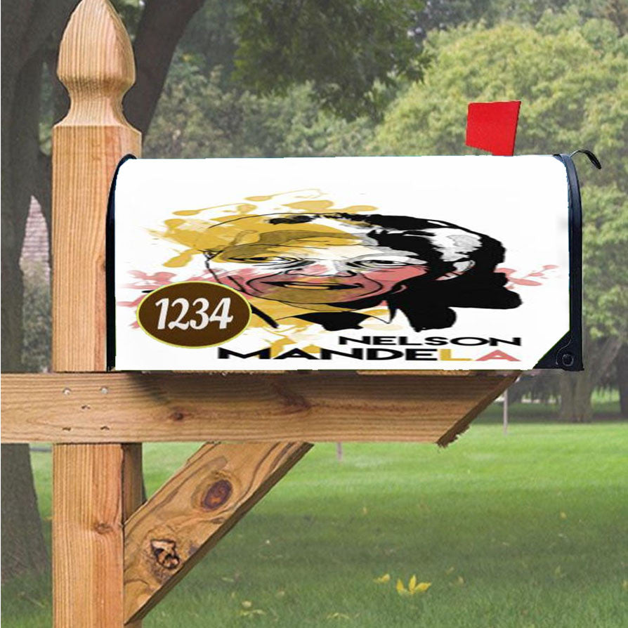 Nelson Mandela Magnetic Mailbox Cover 18" X 21" Outdoor Decor