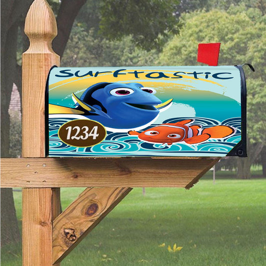 Nemo & Dory Surftastic Magnetic Mailbox Cover 18" X 21" Outdoor Decor