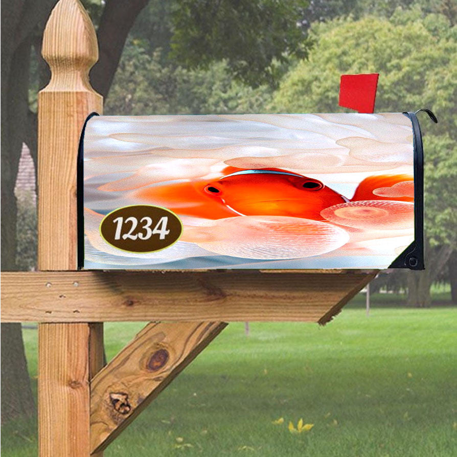 Nemo Fish Hiding In The Sea Reef Magnetic Mailbox Cover 18" X 21" Outdoor Decor