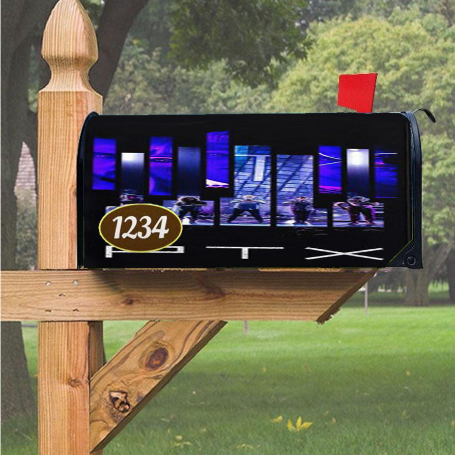 Neon Pentatonix Magnetic Mailbox Cover 18" X 21" Outdoor Decor
