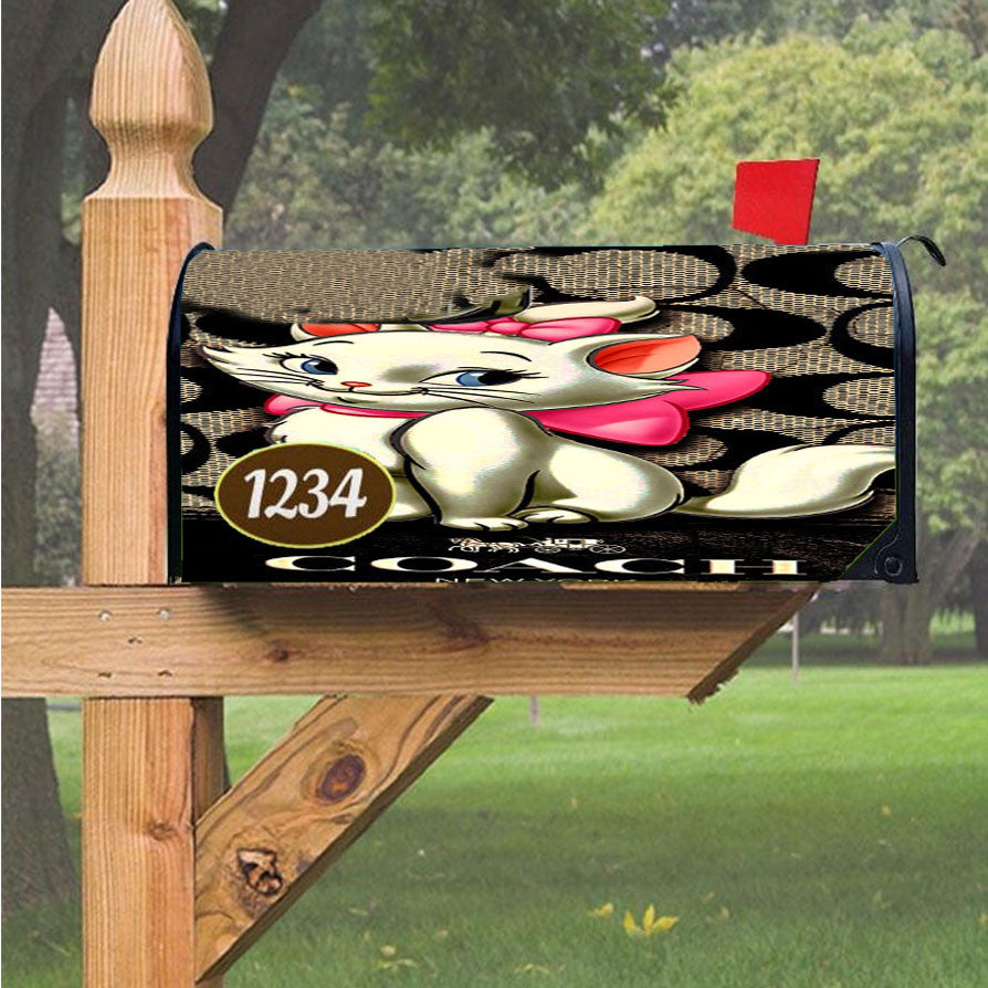 New Coach Cat Marie Magnetic Mailbox Cover 18" X 21" Outdoor Decor