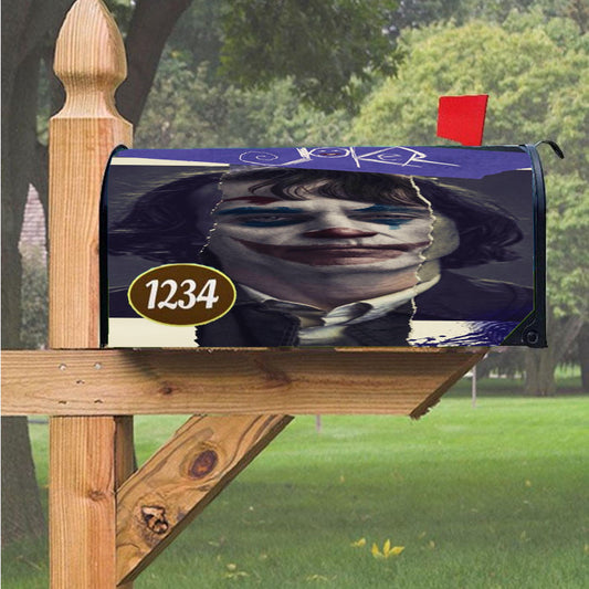 New Joker Face Fake Smile Crazy Magnetic Mailbox Cover 18" X 21" Outdoor Decor