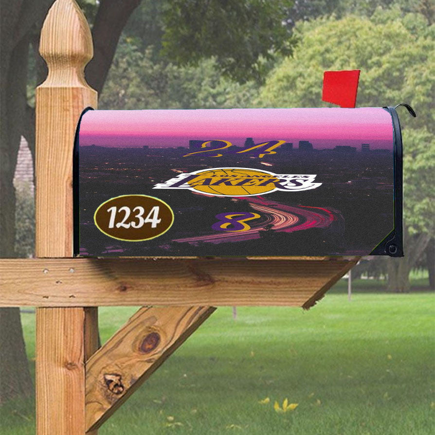 New Lakers Wallpaper Magnetic Mailbox Cover 18" X 21" Outdoor Decor