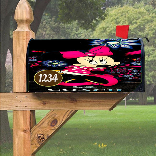 New Minnie Mouse Coach 1 Magnetic Mailbox Cover 18" X 21" Outdoor Decor