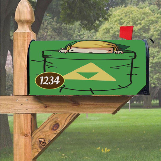New Pocket Link Of Zelda Magnetic Mailbox Cover 18" X 21" Outdoor Decor