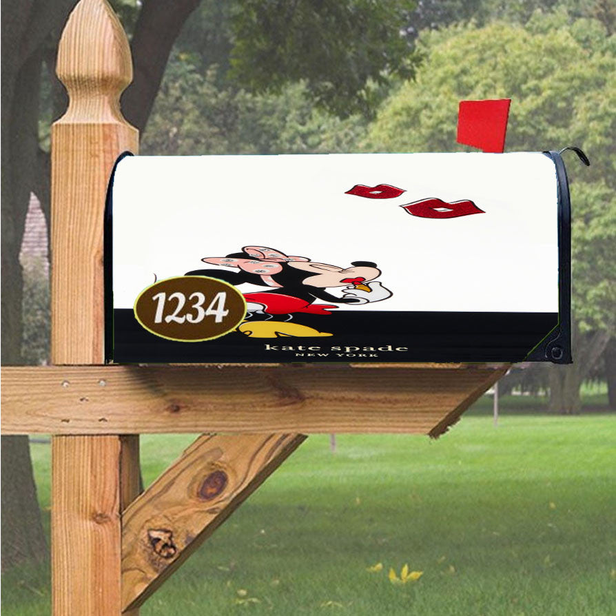 New York Kate Spade X Minnie Mouse Kiss Magnetic Mailbox Cover 18" X 21" Outdoor Decor