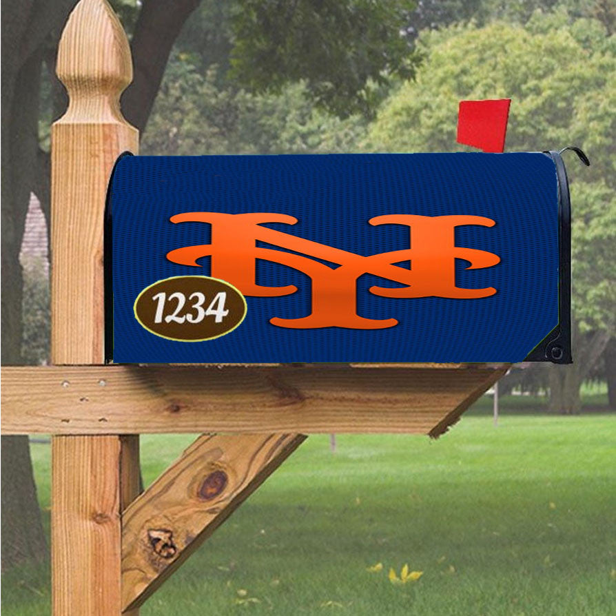 New York Mets Mlb 43 Magnetic Mailbox Cover 18" X 21" Outdoor Decor