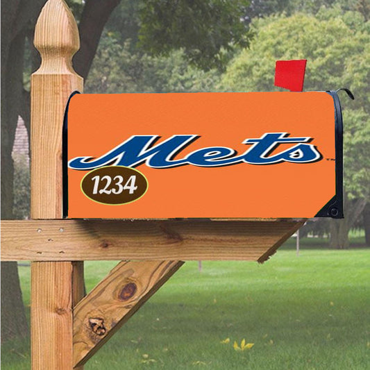 New York Mets Orange Magnetic Mailbox Cover 18" X 21" Outdoor Decor