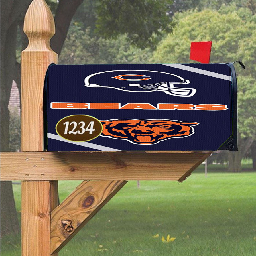Nfl Chicago Bears Magnetic Mailbox Cover 18" X 21" Outdoor Decor