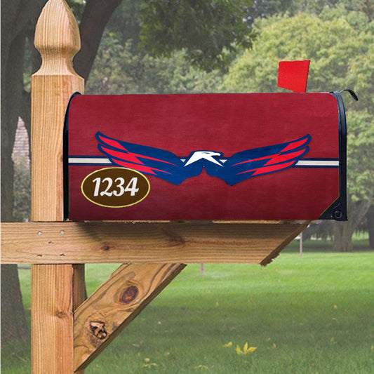 Nhl New Washington Capitals Logo Magnetic Mailbox Cover 18" X 21" Outdoor Decor