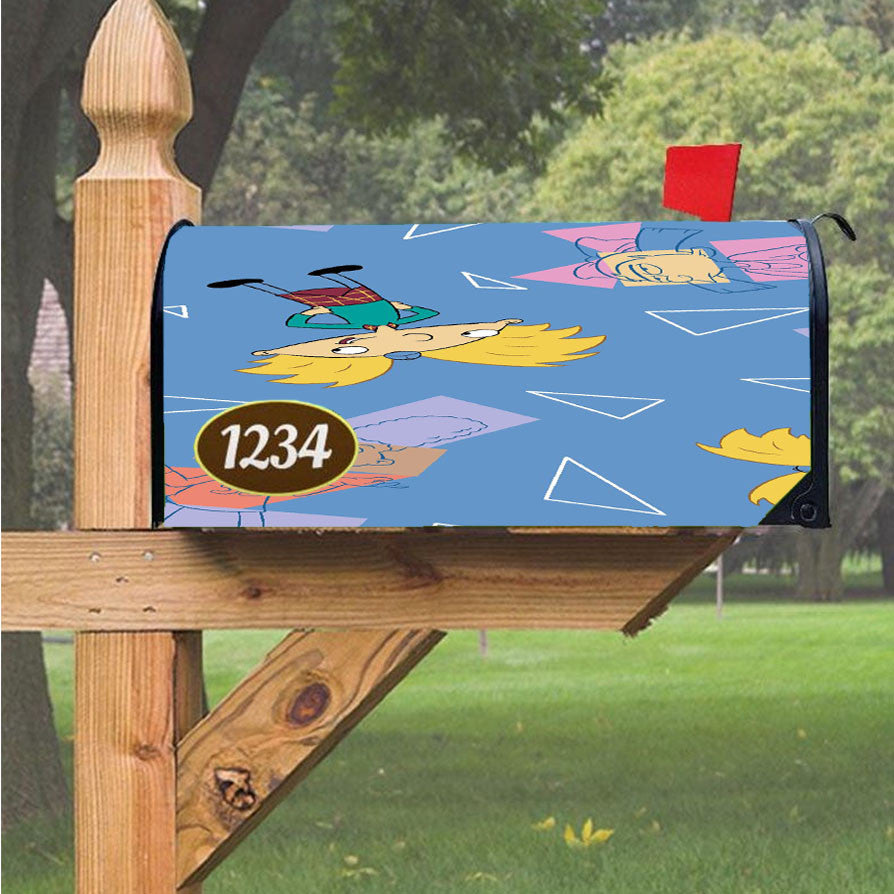 Nickelodeon Hey Arnold Pattern Magnetic Mailbox Cover 18" X 21" Outdoor Decor