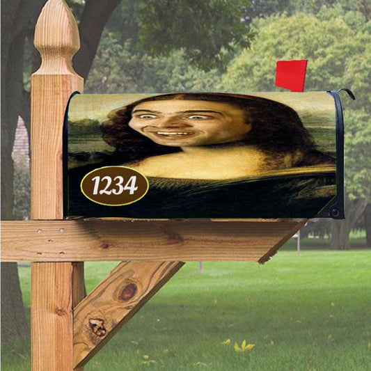 Nicolas Cage As Mona Lisa Magnetic Mailbox Cover 18" X 21" Outdoor Decor