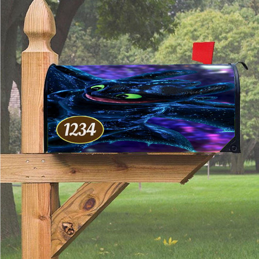 Night Fury How To Train Your Dragon Couple 1 Magnetic Mailbox Cover 18" X 21" Outdoor Decor