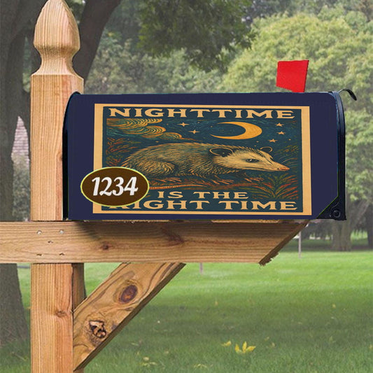 Nighttime Theme Magnetic Mailbox Cover 18" X 21" Outdoor Decor