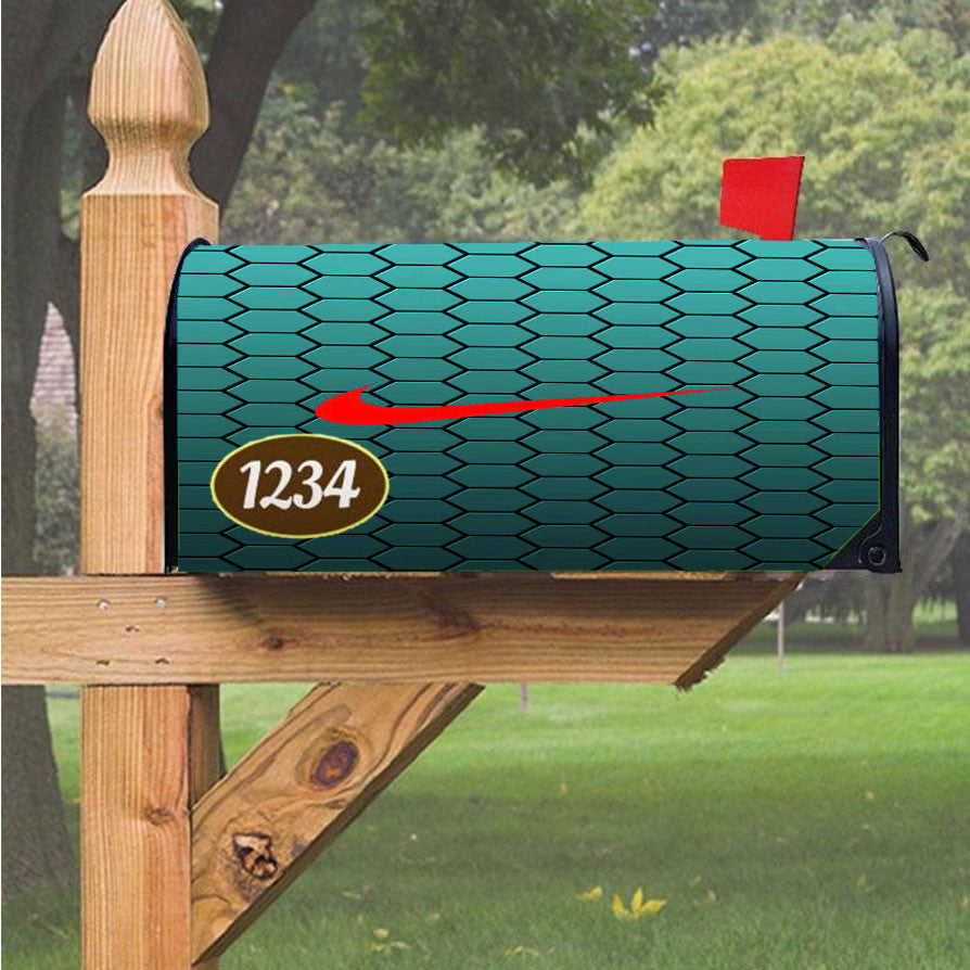 Nike Carbon Blue Magnetic Mailbox Cover 18" X 21" Outdoor Decor
