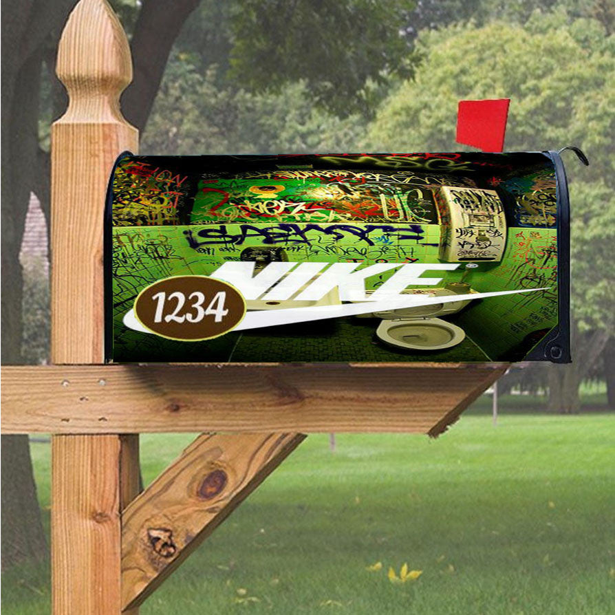 Nike Closed Art Mural Magnetic Mailbox Cover 18" X 21" Outdoor Decor