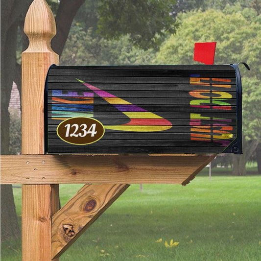 Nike Colorful Embosement Magnetic Mailbox Cover 18" X 21" Outdoor Decor