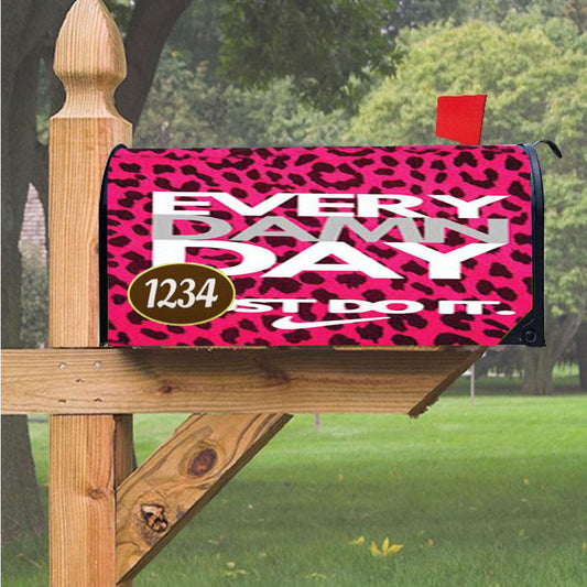 Nike Do It Every Day Pink Leapord Magnetic Mailbox Cover 18" X 21" Outdoor Decor