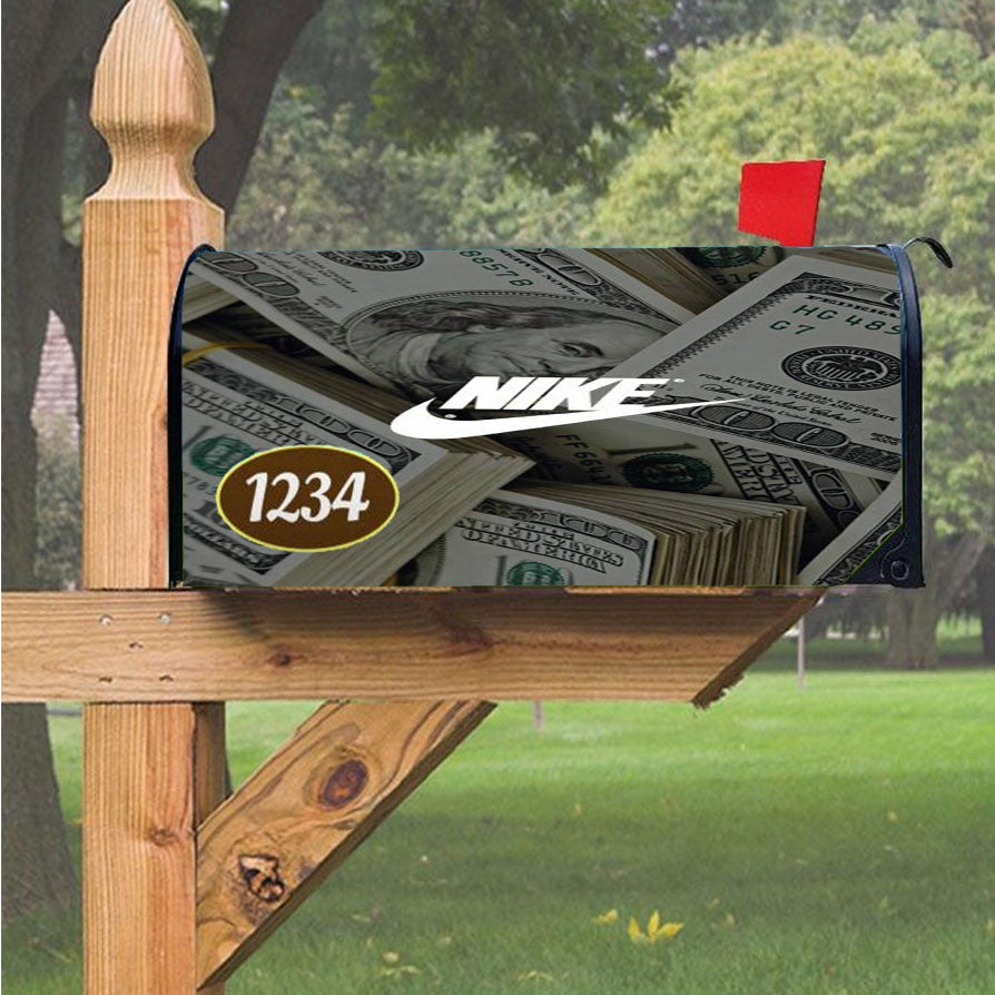 Nike Dollars Background Magnetic Mailbox Cover 18" X 21" Outdoor Decor