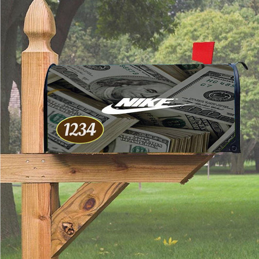 Nike Dollars Background Magnetic Mailbox Cover 18" X 21" Outdoor Decor