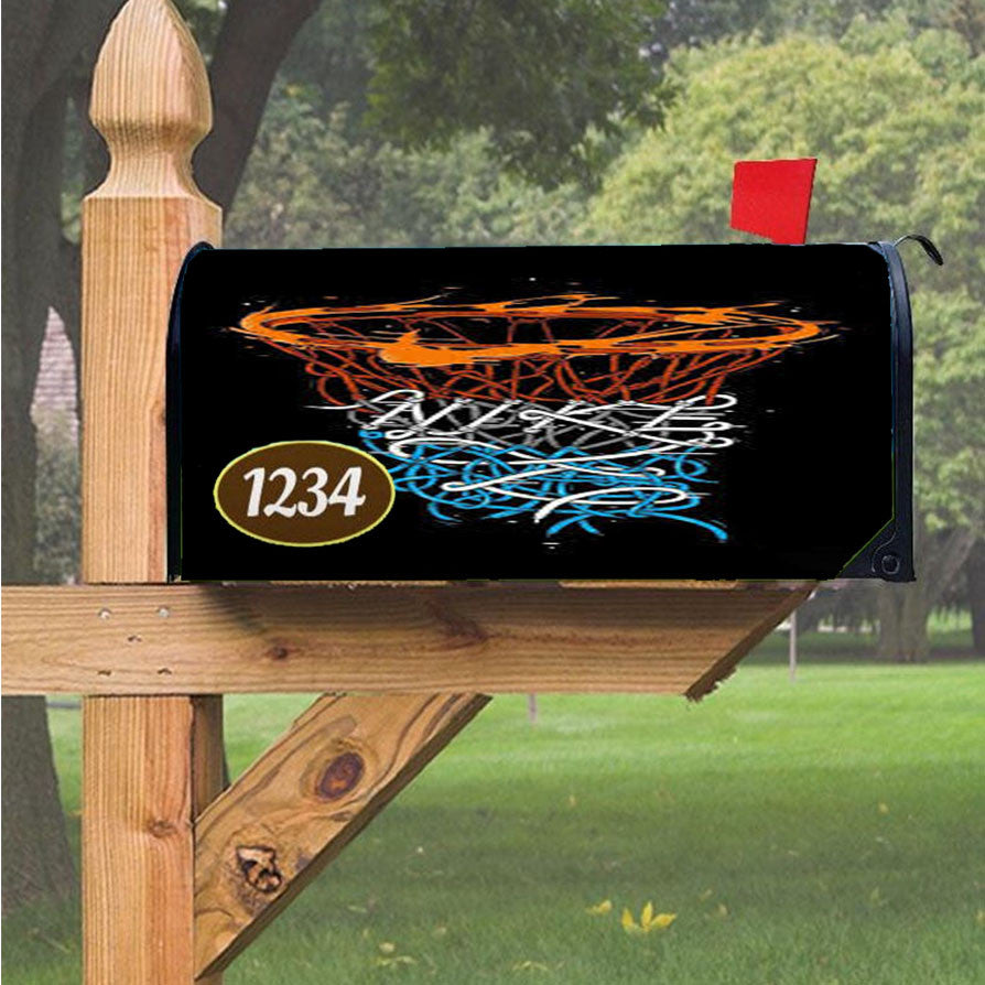 Nike Hoops Magnetic Mailbox Cover 18" X 21" Outdoor Decor