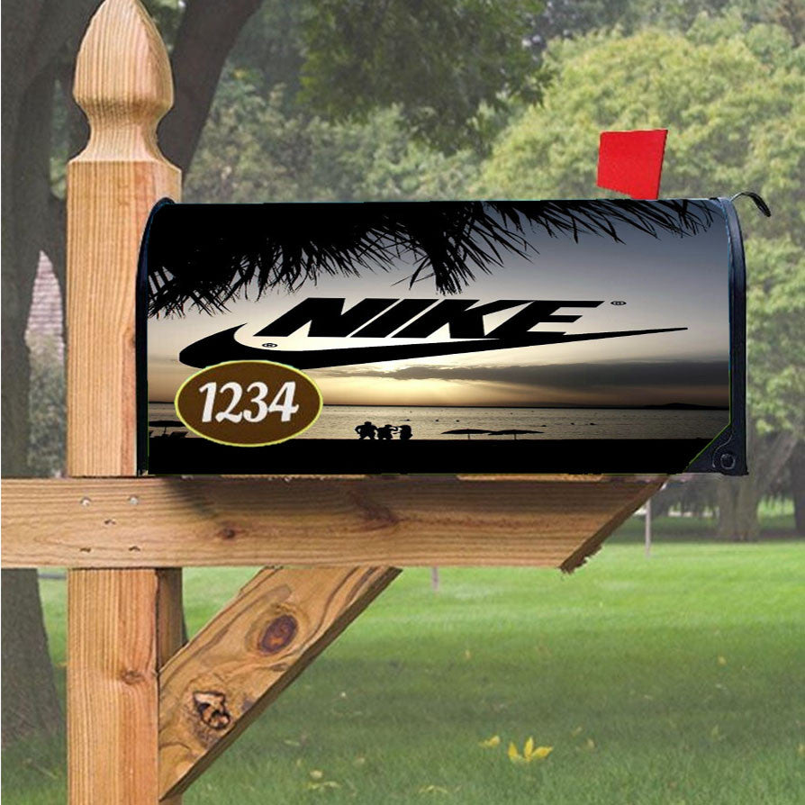 Nike Island Art Sunset Magnetic Mailbox Cover 18" X 21" Outdoor Decor