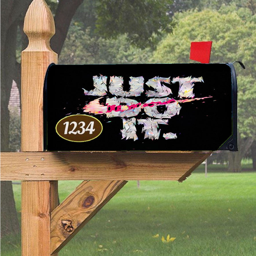 Nike Just Do It Graffiti White Logo Magnetic Mailbox Cover 18" X 21" Outdoor Decor