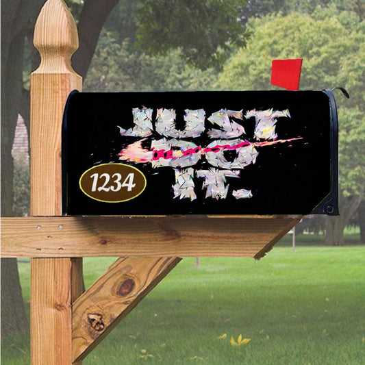 Nike Just Do It Graffiti White Logo Magnetic Mailbox Cover 18" X 21" Outdoor Decor