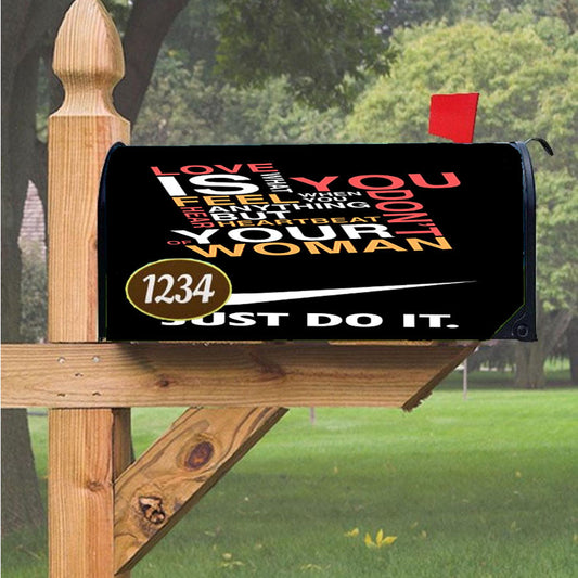 Nike Just Do It Love Quote Magnetic Mailbox Cover 18" X 21" Outdoor Decor