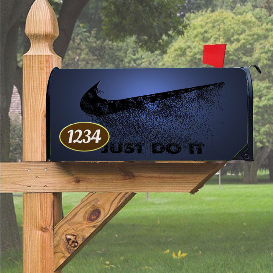 Nike Just Do It Purple Logo Magnetic Mailbox Cover 18" X 21" Outdoor Decor