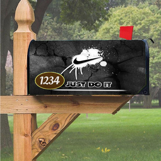 Nike Just Do It White Splat Logo Magnetic Mailbox Cover 18" X 21" Outdoor Decor