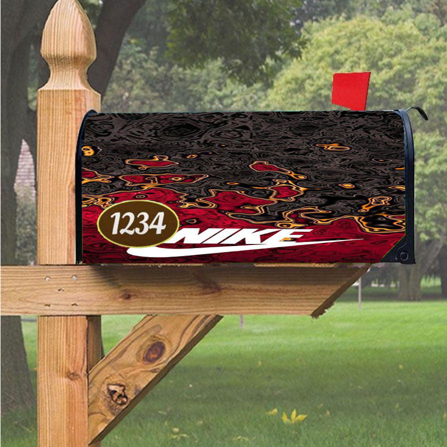Nike Logo Blazing Magnetic Mailbox Cover 18" X 21" Outdoor Decor