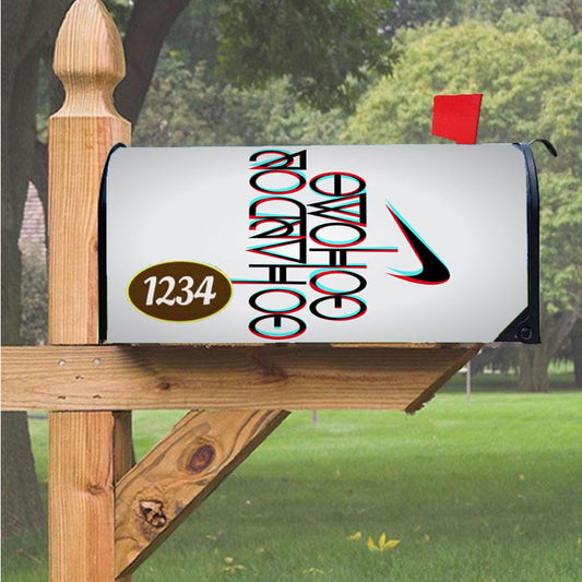 Nike Logo Go Hard Or Go Home Quote Magnetic Mailbox Cover 18" X 21" Outdoor Decor