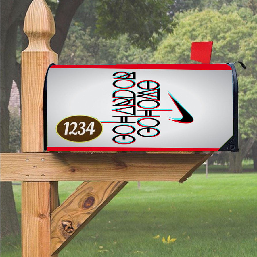 Nike Logo Quote Go Hard Or Go Home Magnetic Mailbox Cover 18" X 21" Outdoor Decor