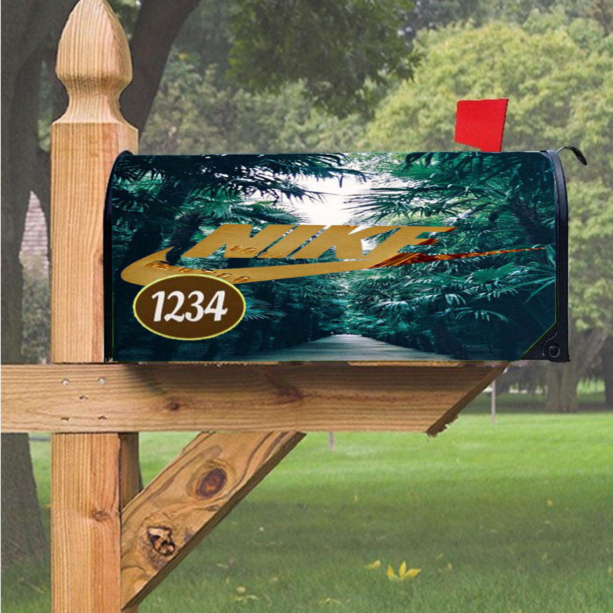 Nike Palm Gold Magnetic Mailbox Cover 18" X 21" Outdoor Decor