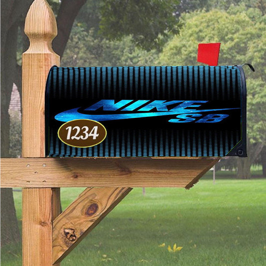 Nike Sb Shoes Blue Logo Magnetic Mailbox Cover 18" X 21" Outdoor Decor