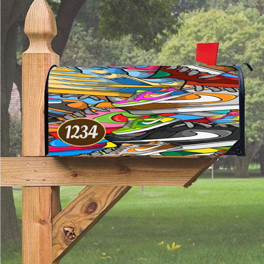 Nike Shoes Magnetic Mailbox Cover 18" X 21" Outdoor Decor