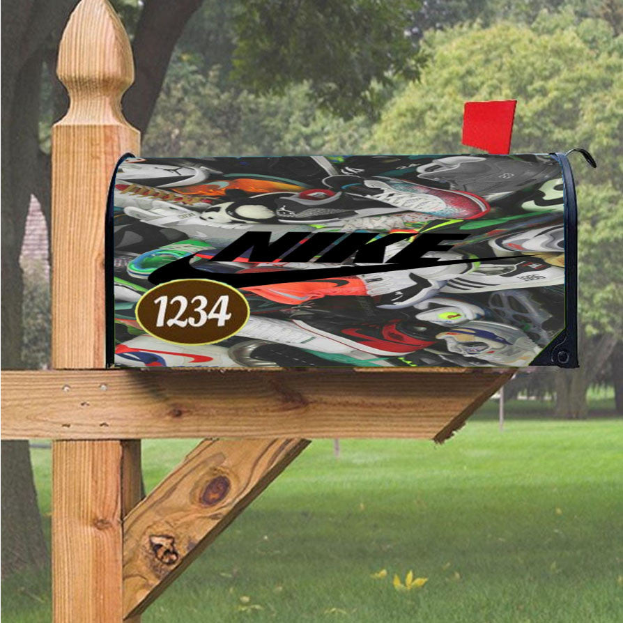Nike Shoes Collage Magnetic Mailbox Cover 18" X 21" Outdoor Decor