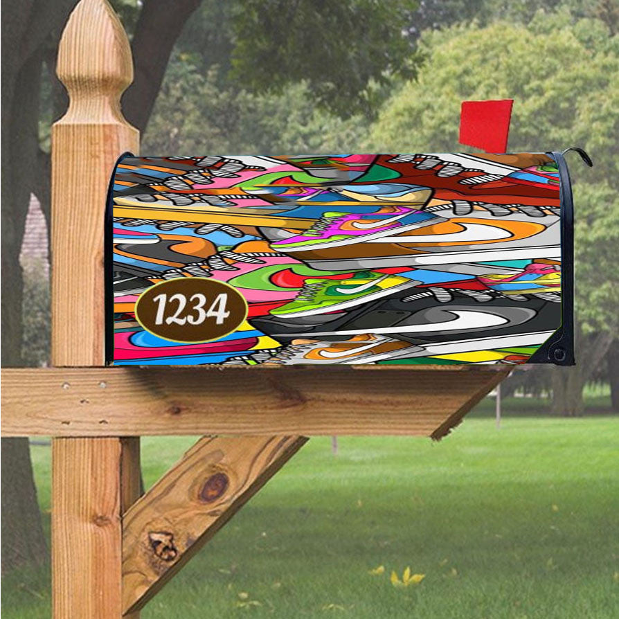 Nike Sneakers Magnetic Mailbox Cover 18" X 21" Outdoor Decor