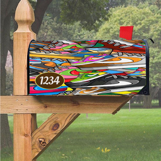 Nike Sneakers Magnetic Mailbox Cover 18" X 21" Outdoor Decor