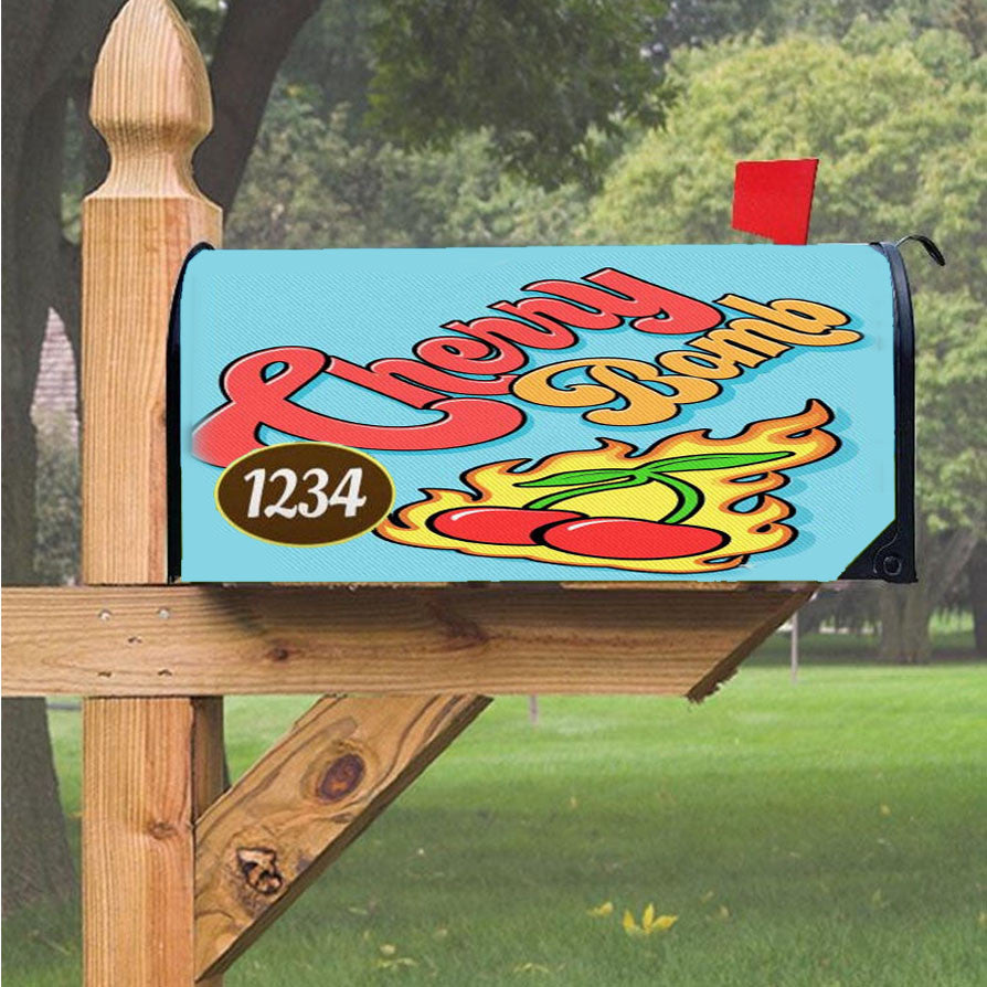 Niki Demartino Cherry Bomb Magnetic Mailbox Cover 18" X 21" Outdoor Decor