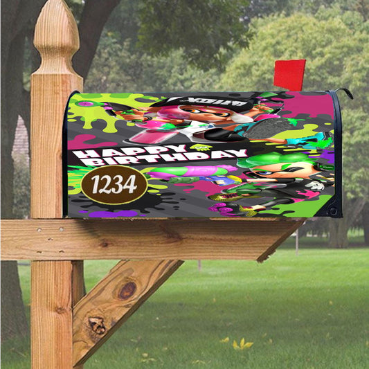 Nintendo Birthday Wallpaper Magnetic Mailbox Cover 18" X 21" Outdoor Decor